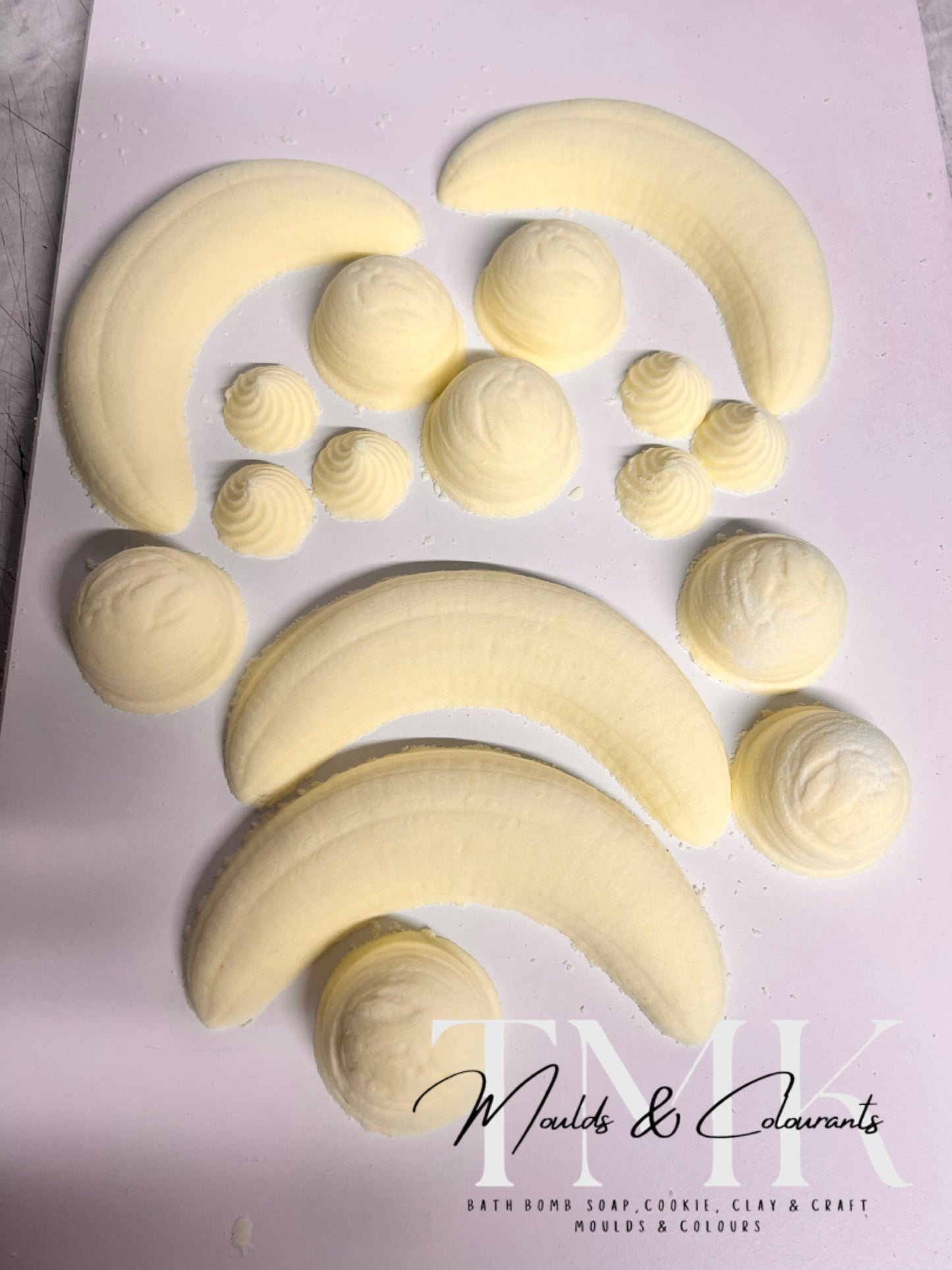 Realistically sized Banana Split Set Vacuum Form Mould Bath Bombs, Soaps and Plasters