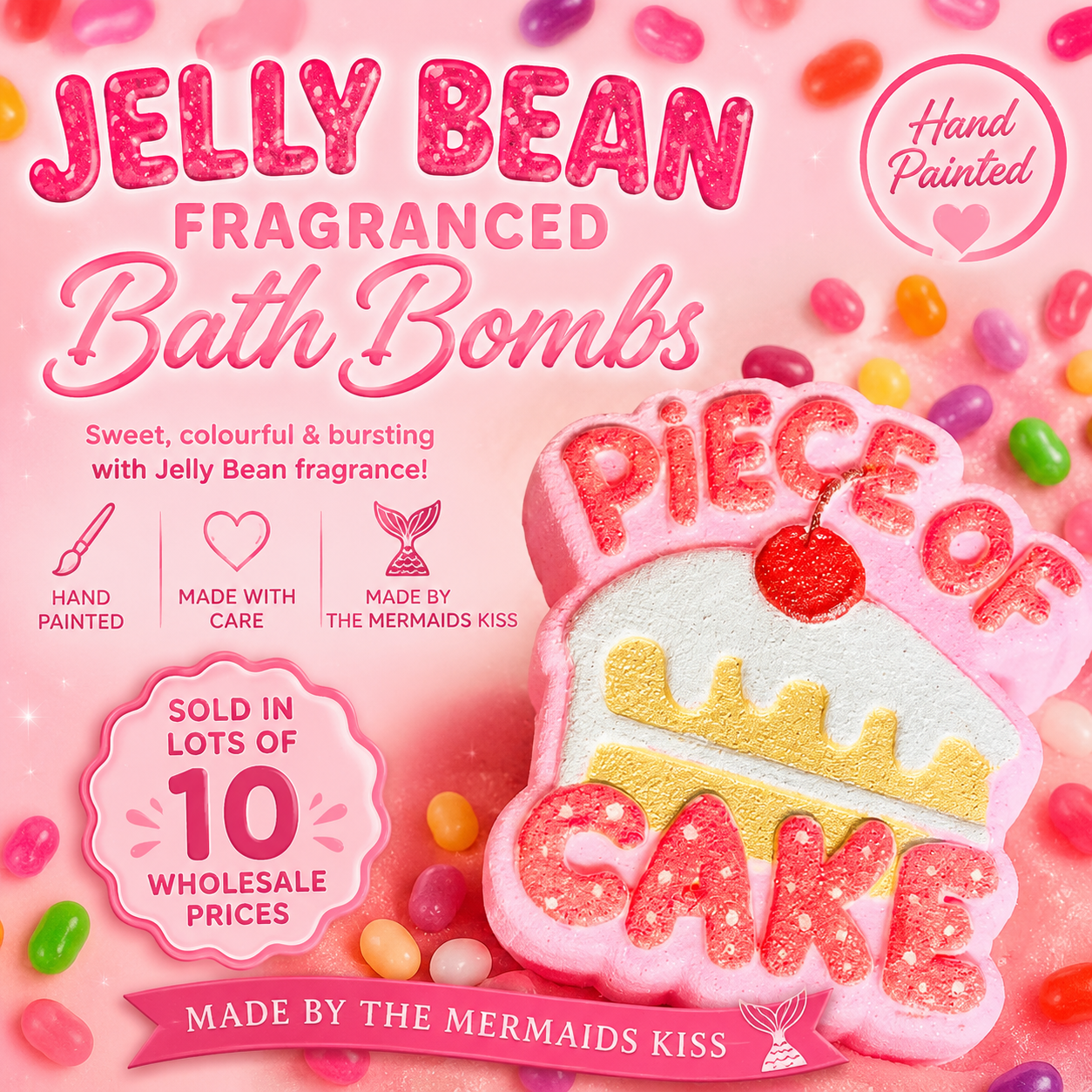 Piece of Cake Bath Bomb Mould (3D Printed)