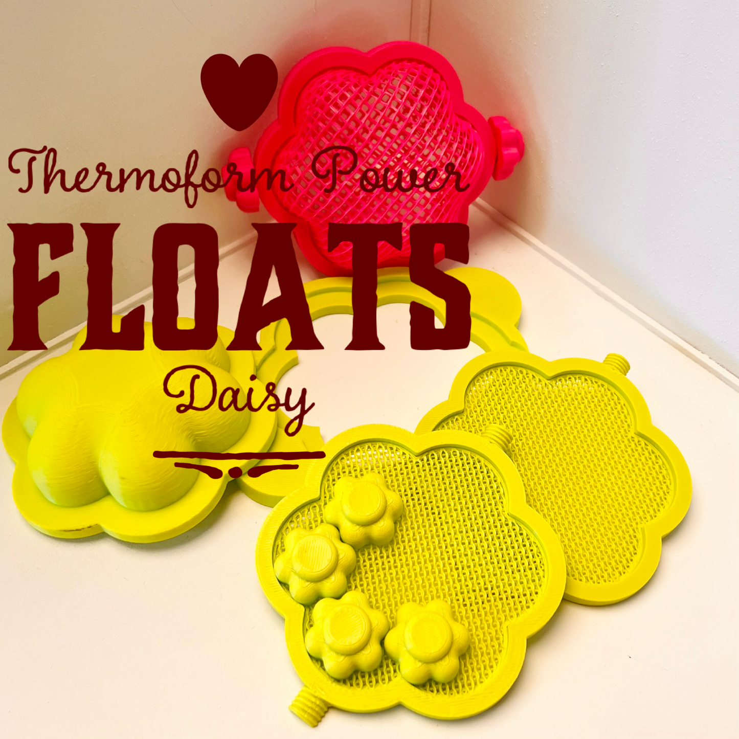 Thermoformed Power Float Daisy for Bath Bombs or Mini Bombs STARTER KIT