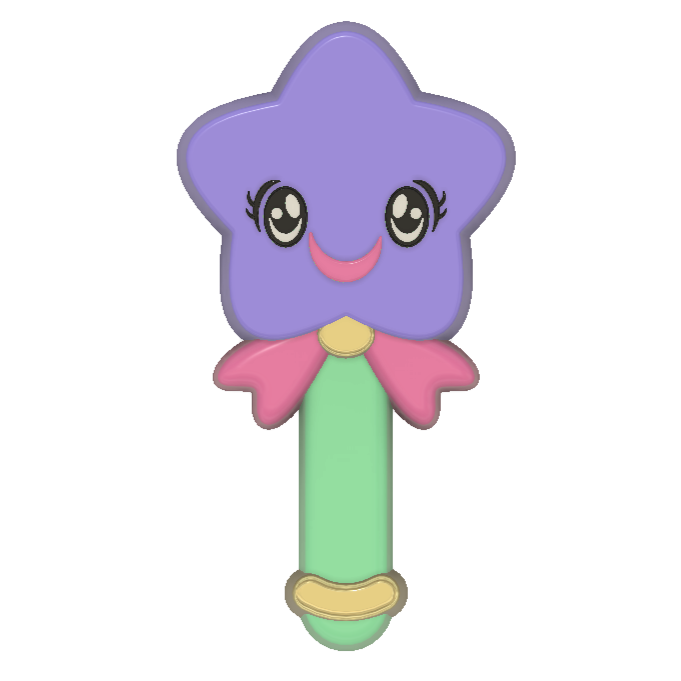 Star Kawaii Face Wand Hybrid Mould STL