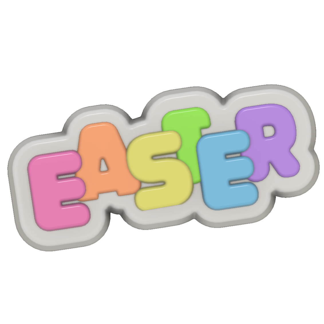 EA26 Easter Text Hybrid Mould STL