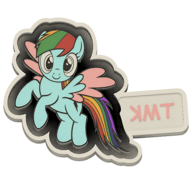 My Pony Rainbow Tail Silicone Mould for Soap, Plaster, Freshies, Wax, Chocolate, Resin and so much more