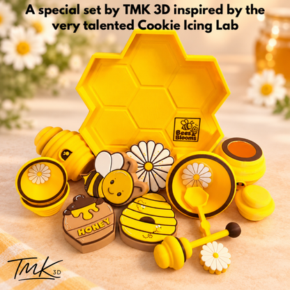 TMK 3D & Cookies Icing Lab present Bees & Blooms Play Set Montessori STL 3MF Files includes commercial licence to sell your prints (Copy)