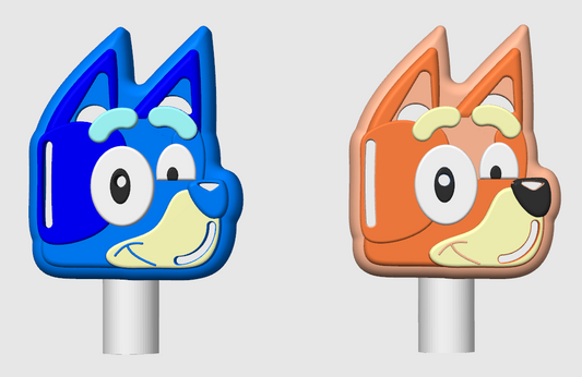 Blue and Orange Dog Style Magic Bath Bomb Wands
