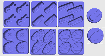 Easter 24 Toddler Moulds and Plungers STL