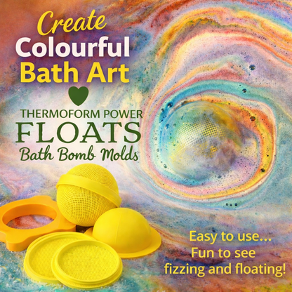 Thermoformed Power Float Ball for Bath Bombs or Mini Bombs STARTER KIT