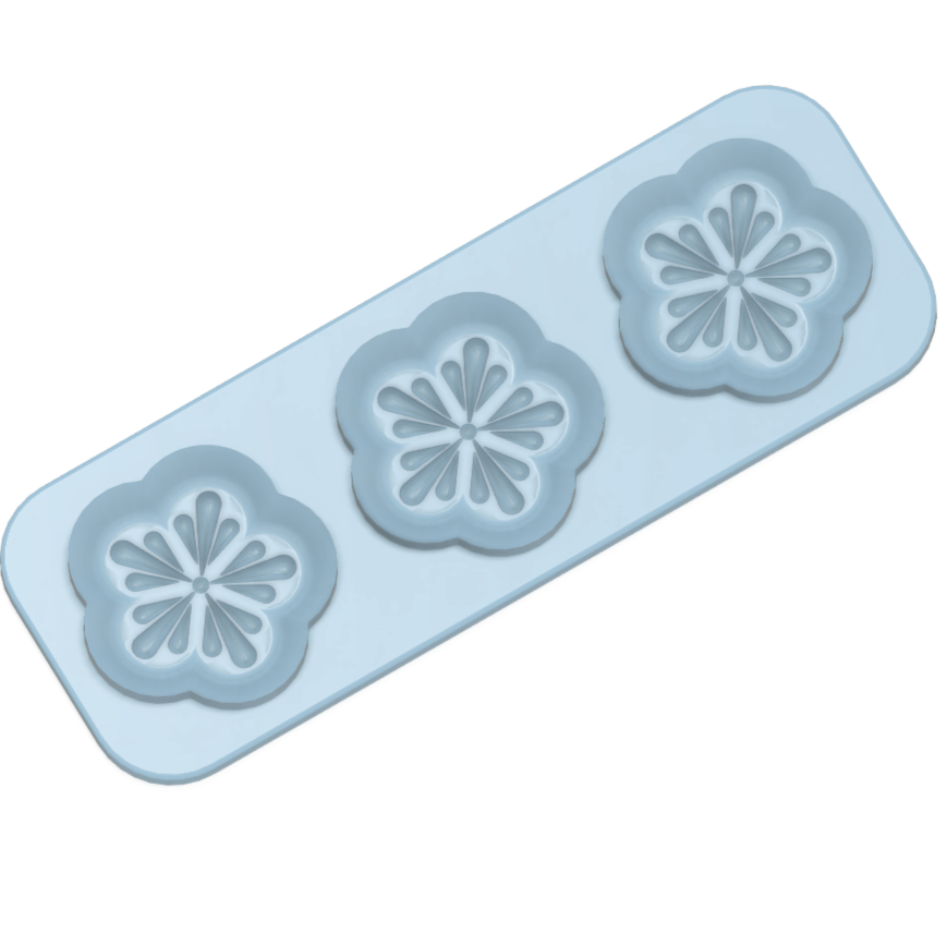 Trio Steamer Daisy Shaped and Design Plates