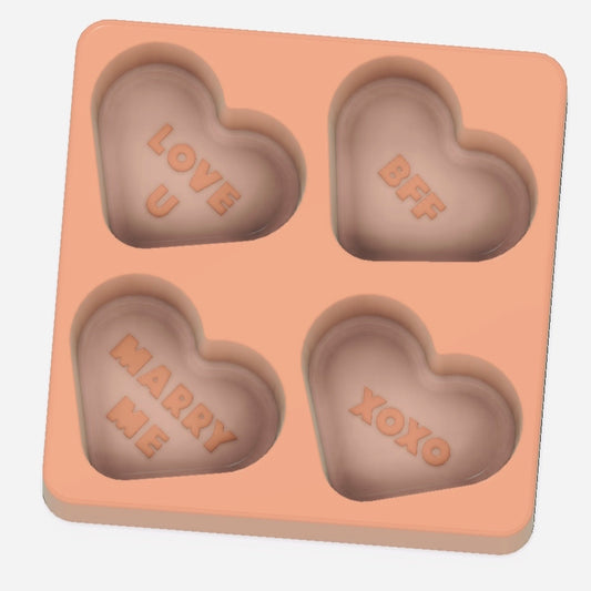 Valentines Conversation Hearts Toddler Moulds STL