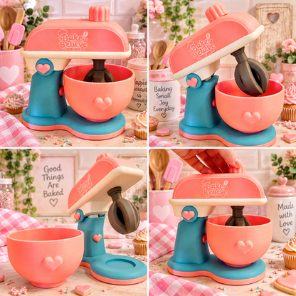 Bake Believe Part 1 ‘The Mixer’ Play Set Montessori STL 3MF Files includes commercial licence to sell your prints