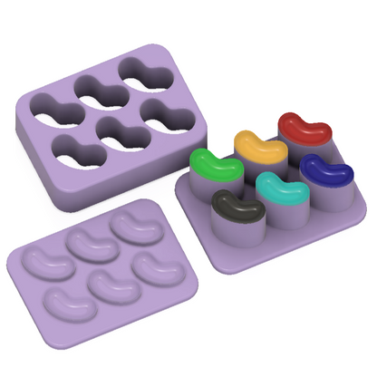 Bite Size Multi Tab 3 Piece Moulds STL
