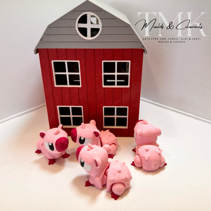Farm Themed Mini Articulated Flexi Toys 10X
