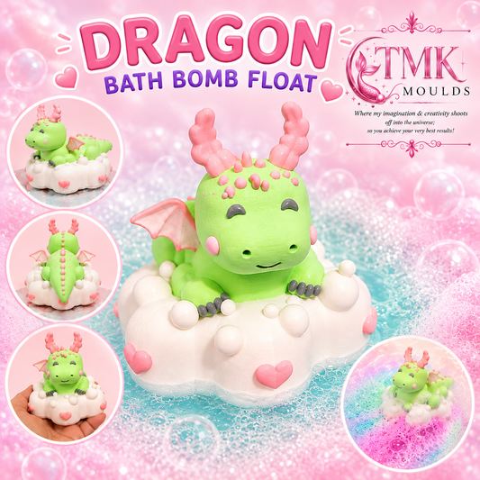 Dolly the Dragon Mega Float for Bath Bombs, Crumble or Mini Bombs x5