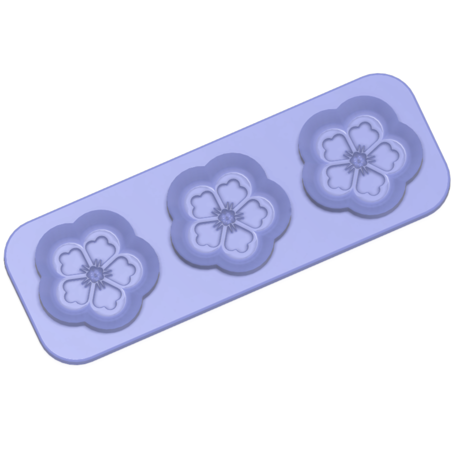 Trio Steamer Daisy Shaped and Design Plates