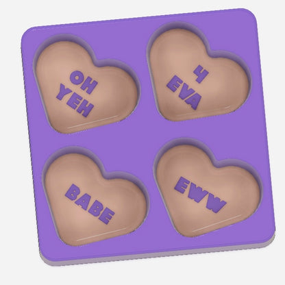 Valentines Conversation Hearts Toddler Moulds STL