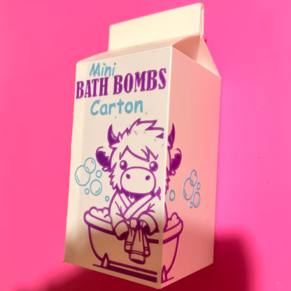 Mini Bath Bomb Milk Cartons Tall x 10