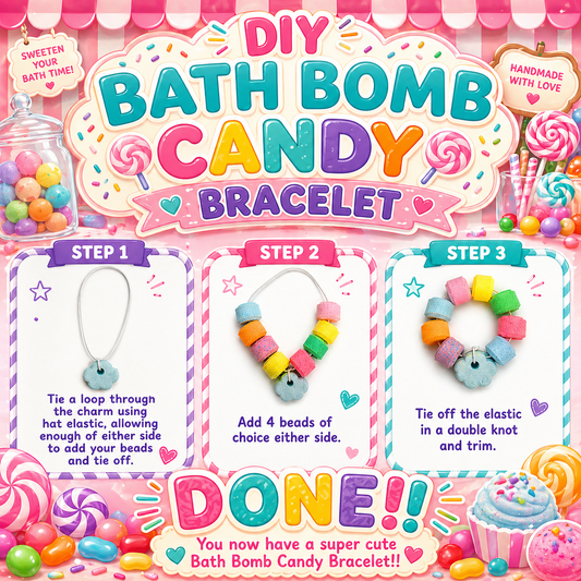 Bath Bomb Candy Bracelet and Charms Set of 7 Moulds