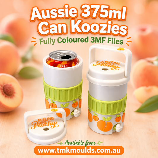 375ml Aussie Can Koozie Peachy STL 3MF