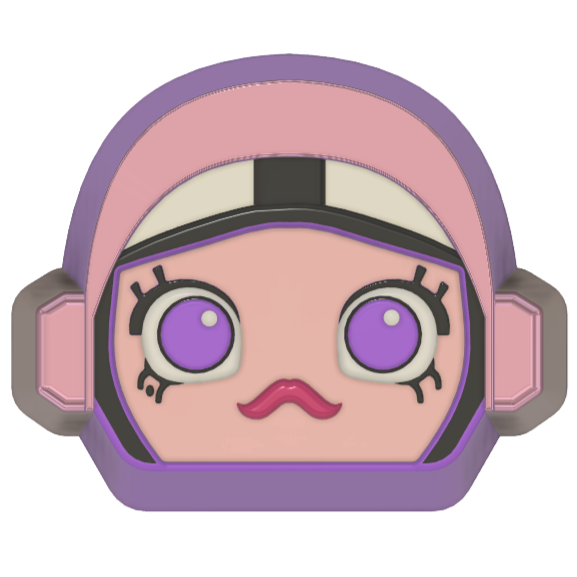 Space Molly Head Only  (3D Printed)