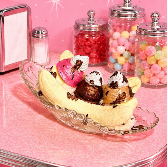 Realistically sized Banana Split Set Vacuum Form Mould Bath Bombs, Soaps and Plasters