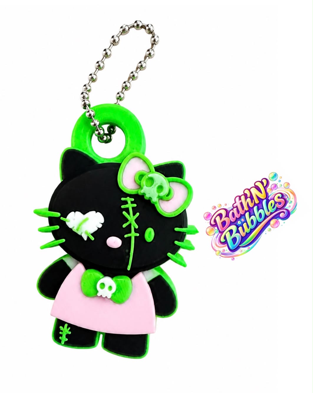 Bad Kitty Keyring 3D Printed