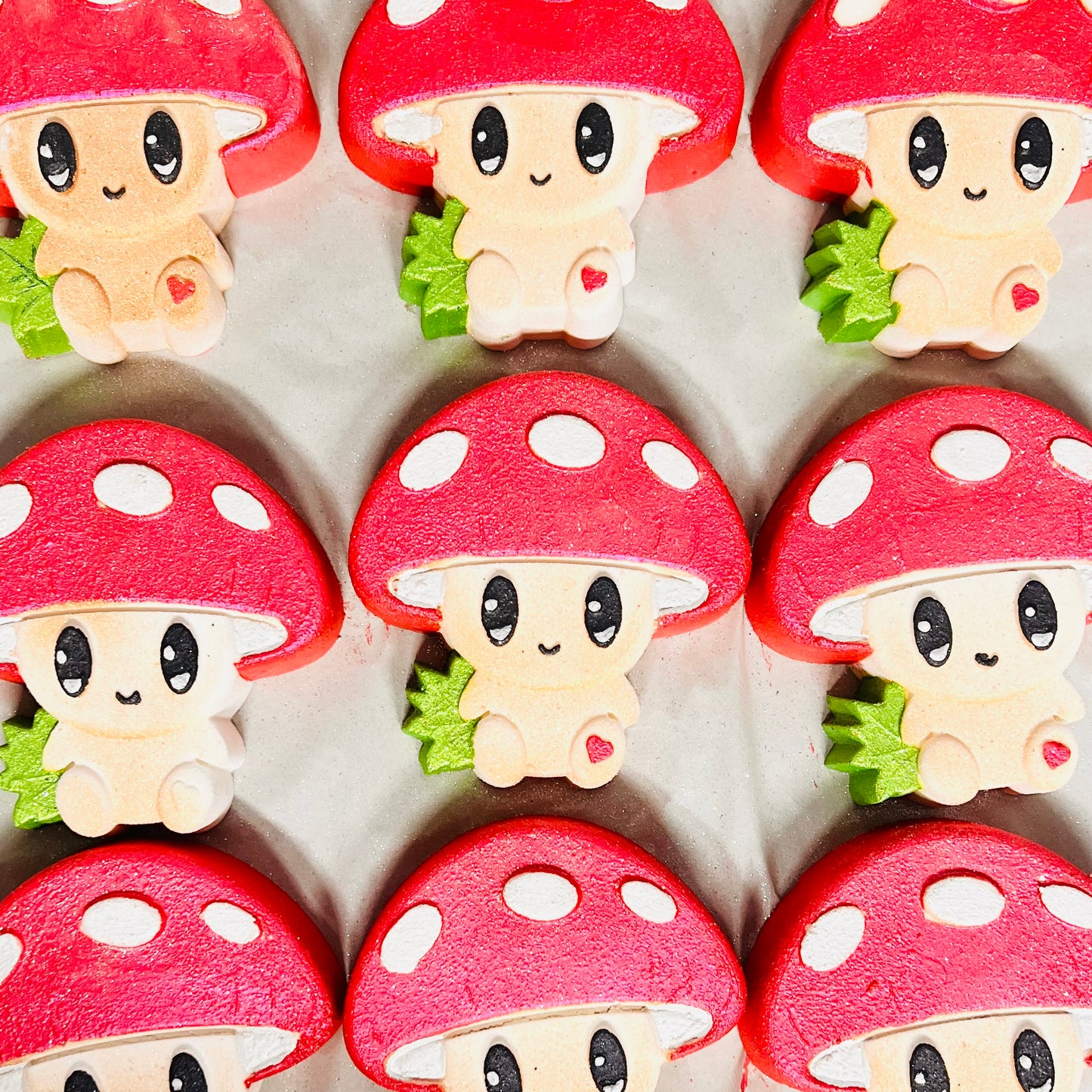Kawaii Mushroom Collection Bath Bomb Mould (3D Printed)