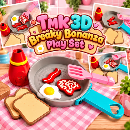 TMK 3D Breaky Bonansa Play Set Potion Set Montessori STL 3MF Files includes commercial licence to sell your prints