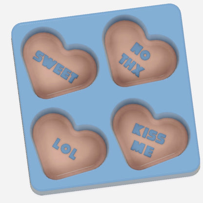 Valentines Conversation Hearts Toddler Moulds STL