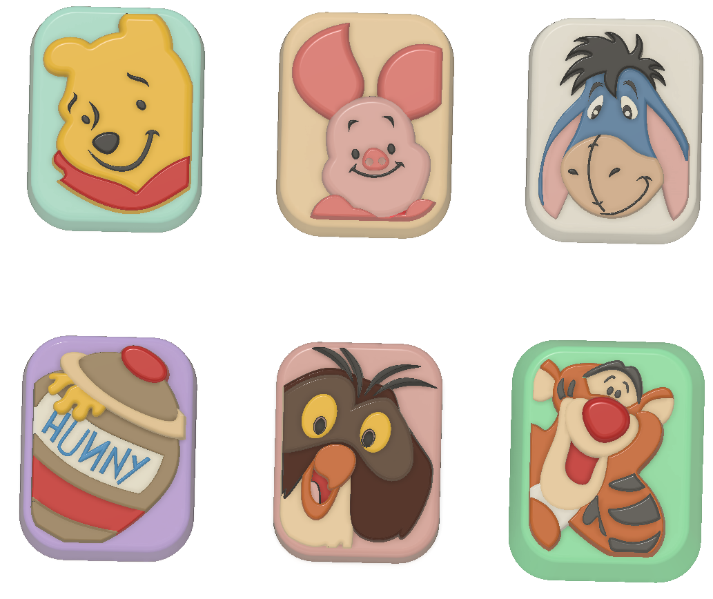 Pooh and Friends (Vacuum Form Mould)