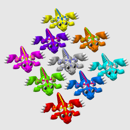 Dragons and Fantasy etc Themed Mini Articulated Flexi Toys 10X