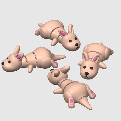 Zoo Themed Mini Articulated Flexi Toys 10X