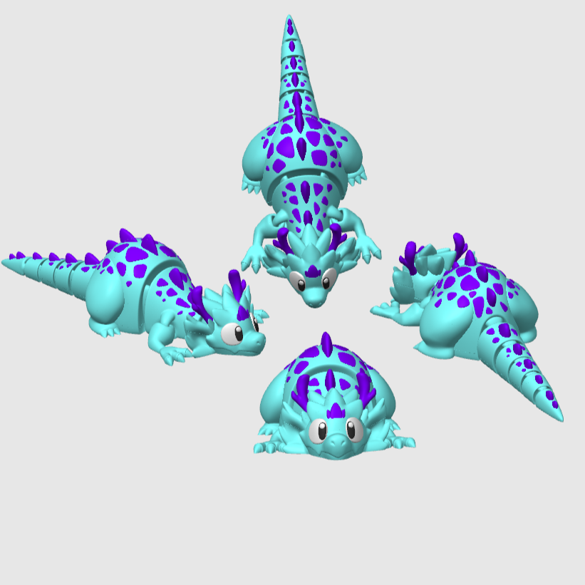 Dragons and Fantasy etc Themed Mini Articulated Flexi Toys 10X