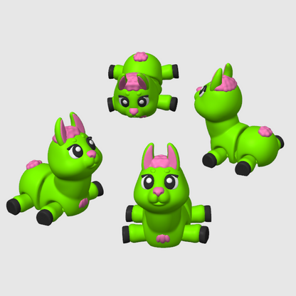 Zoo Themed Mini Articulated Flexi Toys 10X