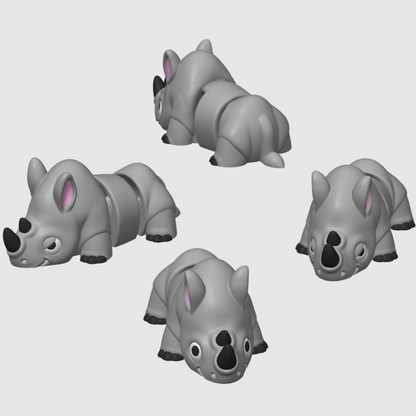Zoo Themed Mini Articulated Flexi Toys 10X