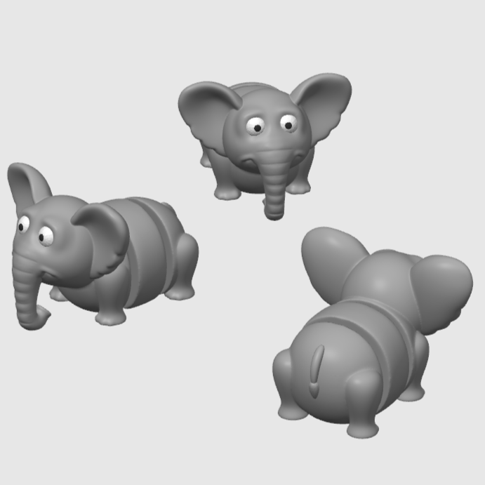 Zoo Themed Mini Articulated Flexi Toys 10X