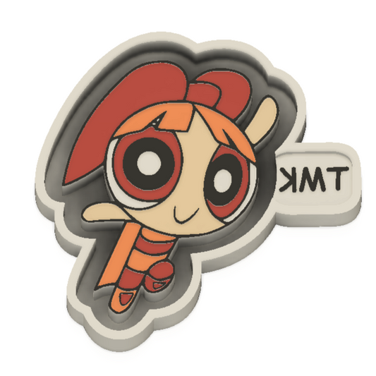 Power Puff Girls Blossom Toon Collection Freshie Silicone Mould, Mould Former or STL