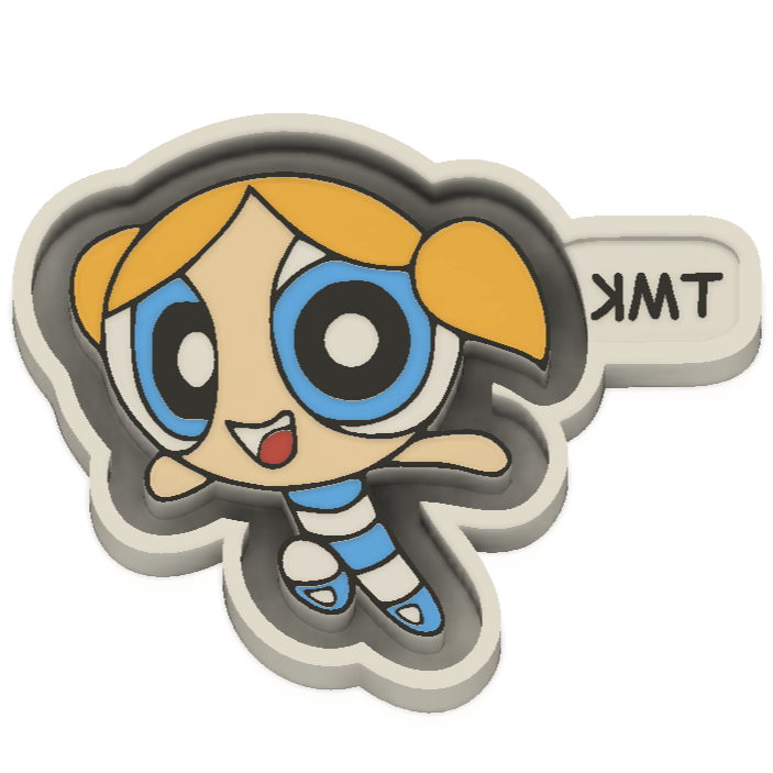 Power Puff Girls Bubbles Silicone Mould for Soap, Plaster, Freshies, Wax, Chocolate, Resin and so much more