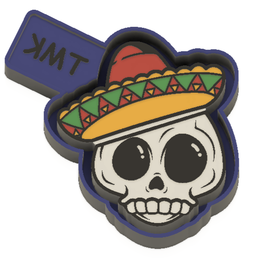 Mex Skull Collection Freshie Silicone Mould, Mould Former or STL