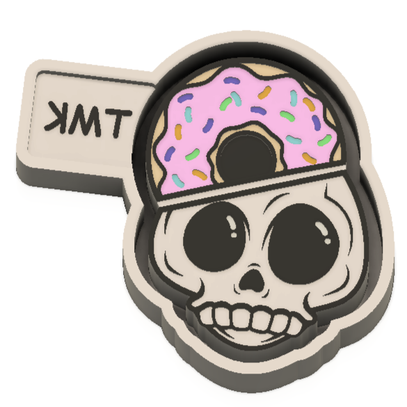 Donut Skull Silicone Mould for Soap, Plaster, Freshies, Wax, Chocolate, Resin and so much more