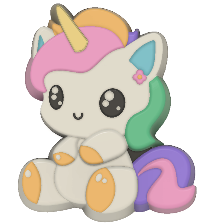 Unicorn Chubby Sitting Collection  (3D Printed)