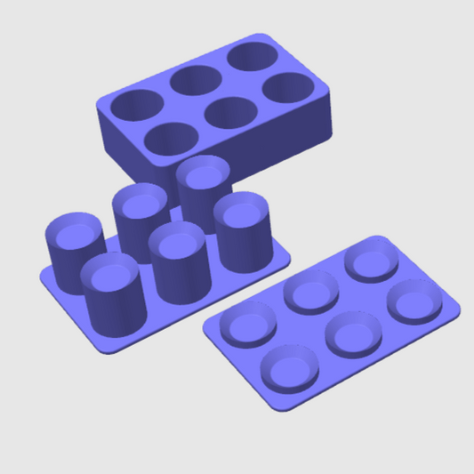 Bite Size Multi Tab 3 Piece Moulds STL