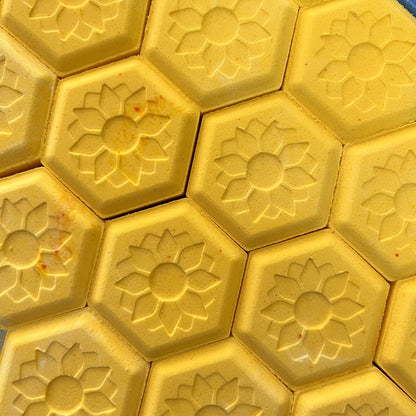 3 Piece Press Moulds and Plates Hex Shaped