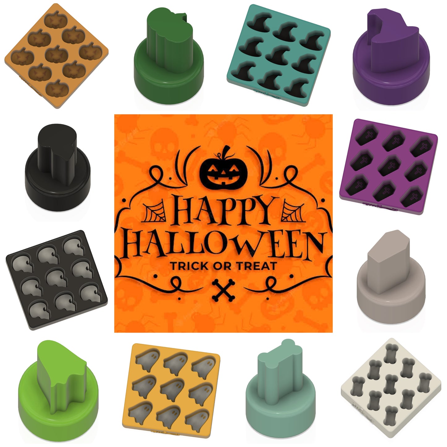 Halloween Confetti Moulds and Plungers