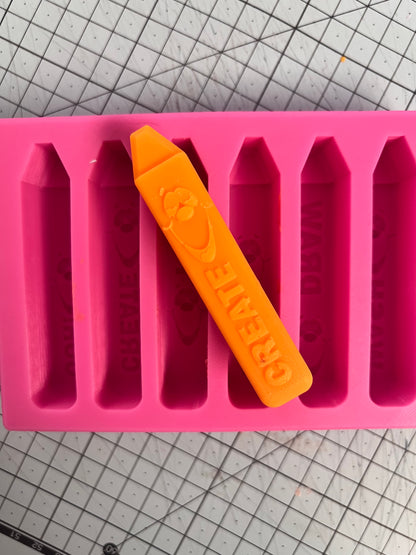 Happy Faces Soap Crayon Silicone Mould OR Mould Former